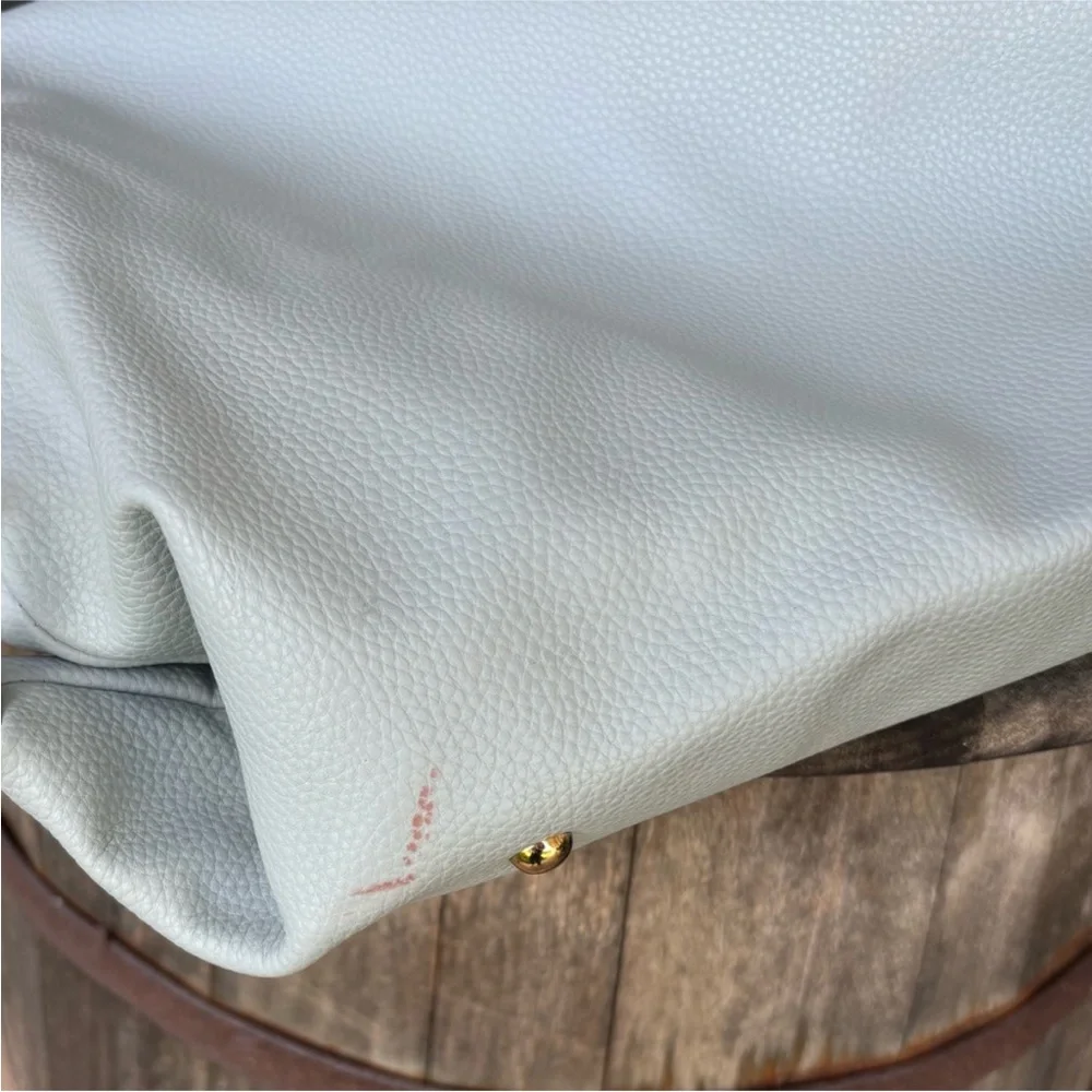 Dasein Crystal Trimmed‎ Pebbled Vegan Leather Satchel